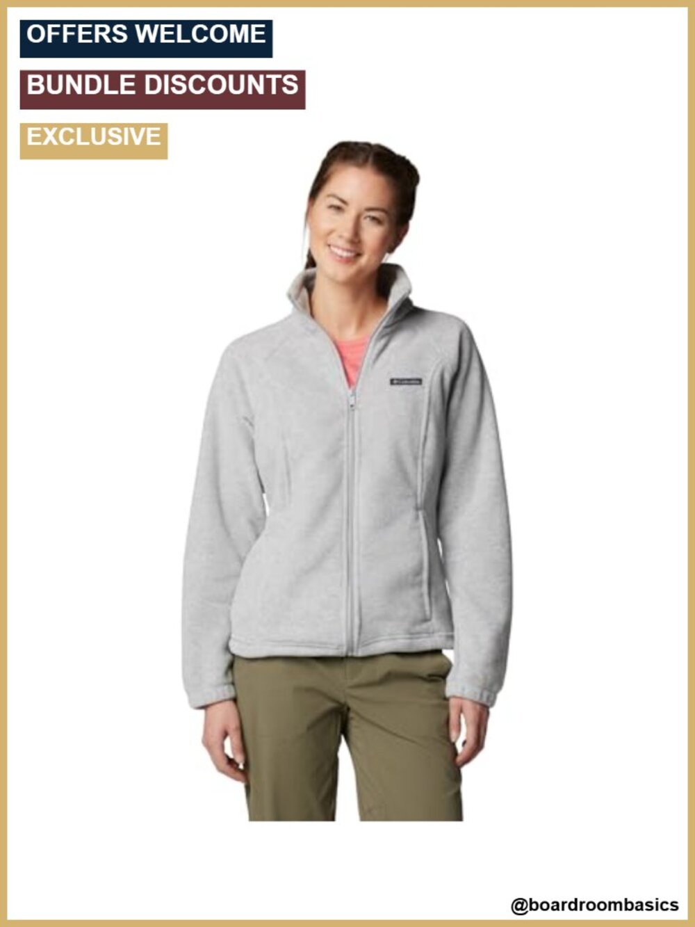 Women's Benton Springs Full Zip Fleece Jacket 100% Polyester Soft Warm